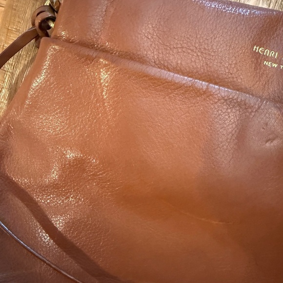 VTG Henri Bendel New York Rich Brown Leather Shoulder Bag 12x12 Old Money - Picture 9 of 14
